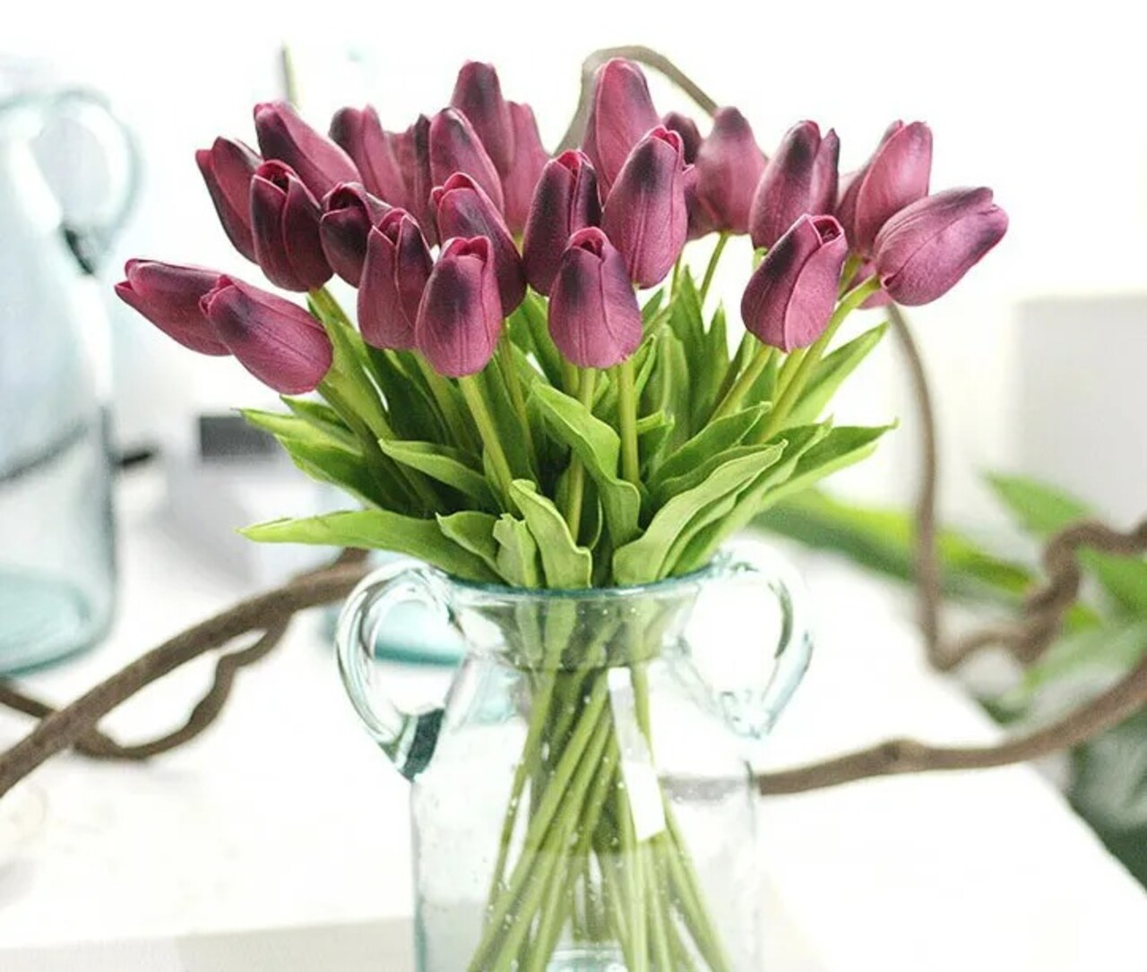 10 Artificial Tulips Flower Latex Real Touch Bridal Wedding Bouquet Home Decor